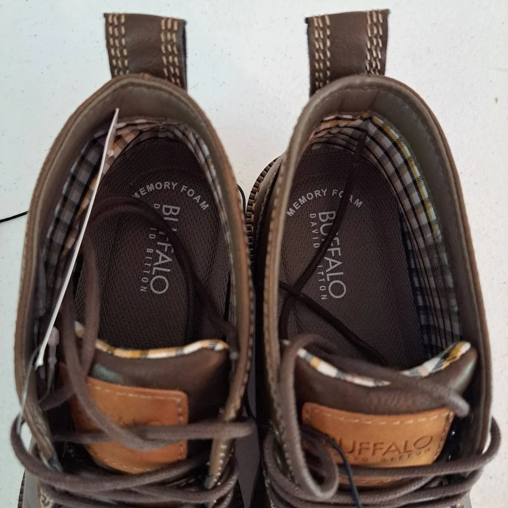 Buffalo Metcalf Chukka Boots Mens 8 Brown New Memory Foam Wedge Sole 1243-609